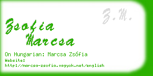 zsofia marcsa business card