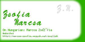 zsofia marcsa business card